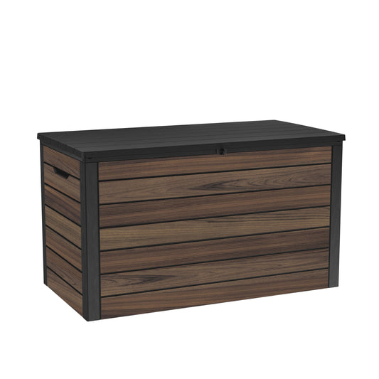 575L Outdoor Garden Storage Box with Lockable Lid & Extra Seating