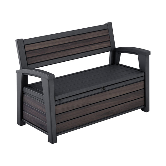 227L Outdoor Garden Storage Bench with Hidden Storage & 2 Person Seating