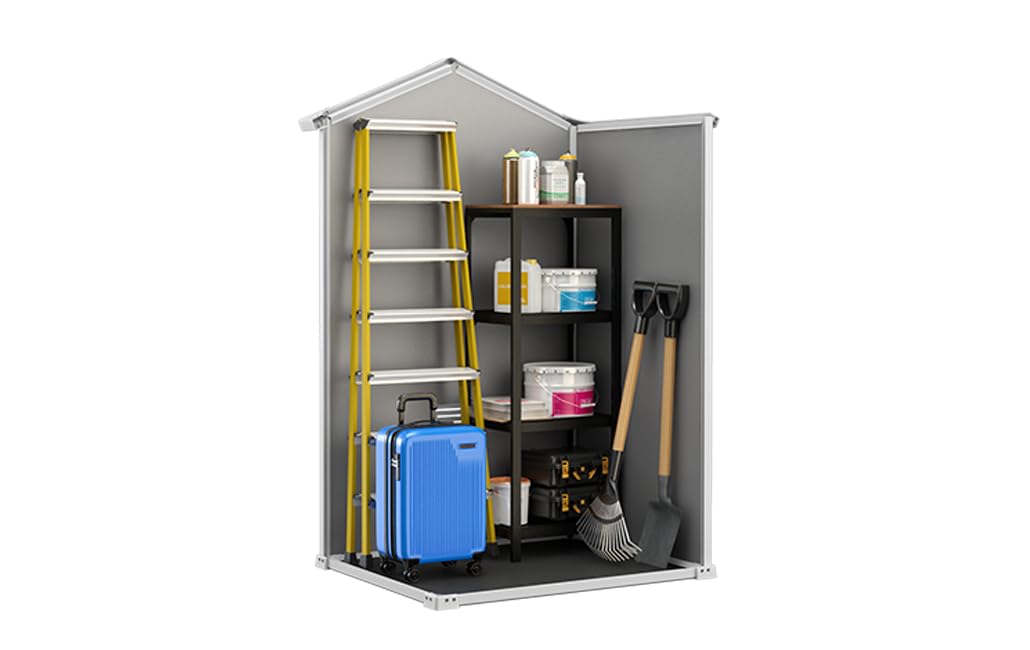 4x3ft Outdoor Garden Storage Shed with Weatherproof Design & Ventilation