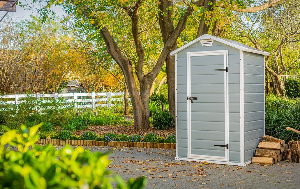 4x3ft Outdoor Garden Storage Shed with Weatherproof Design & Ventilation