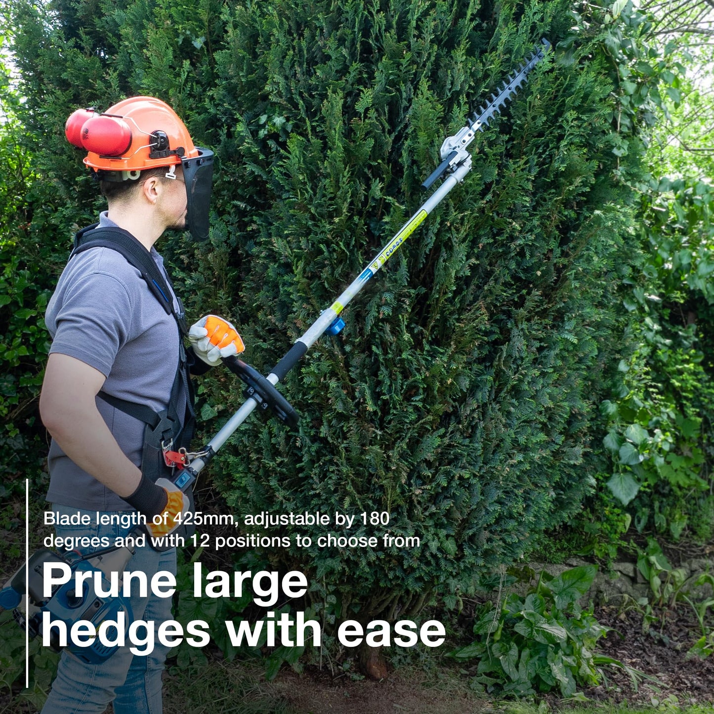 5-in-1 Petrol Garden Multi Tool with Hedge Trimmer, Chainsaw & Brushcutter Attachments